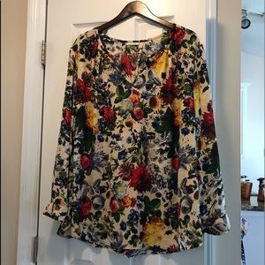 Pleione Long Sleeve Floral Top